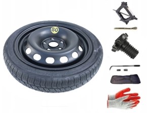 Koło dojazdowe + zestaw ze śrubą mocującą Seat Toledo III (2004-2009)- 16 cali