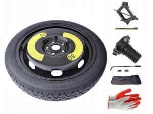 Koło dojazdowe + zestaw ze śrubą mocującą Skoda Octavia II (2004-2012) - 125/70R18 Continental